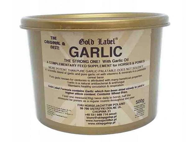 GOLD LABEL garlic supplement for horses 500 g
