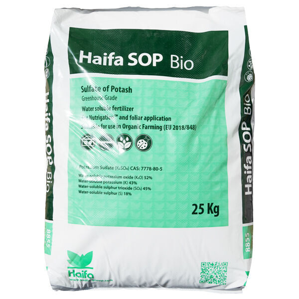 new HAIFA SOP BIO Siarczan Potasu 0-0-52.5 25KG plant growth promoter