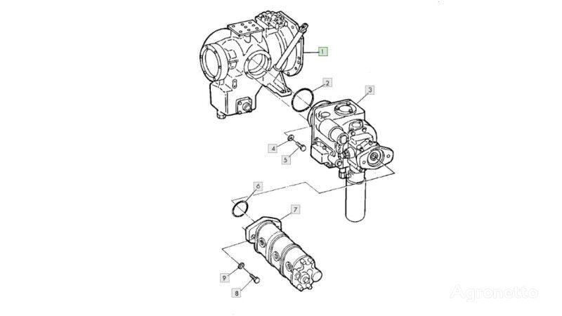 AH169750 hydraulic pump for John Deere 9600 grain harvester