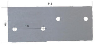 HARDOX500 landside plate for PLZ 51.501 plough
