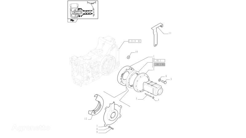 Element nośny osi 87585077 other suspension spare part for New Holland T6010 T6090 T6070 T7230 wheel tractor